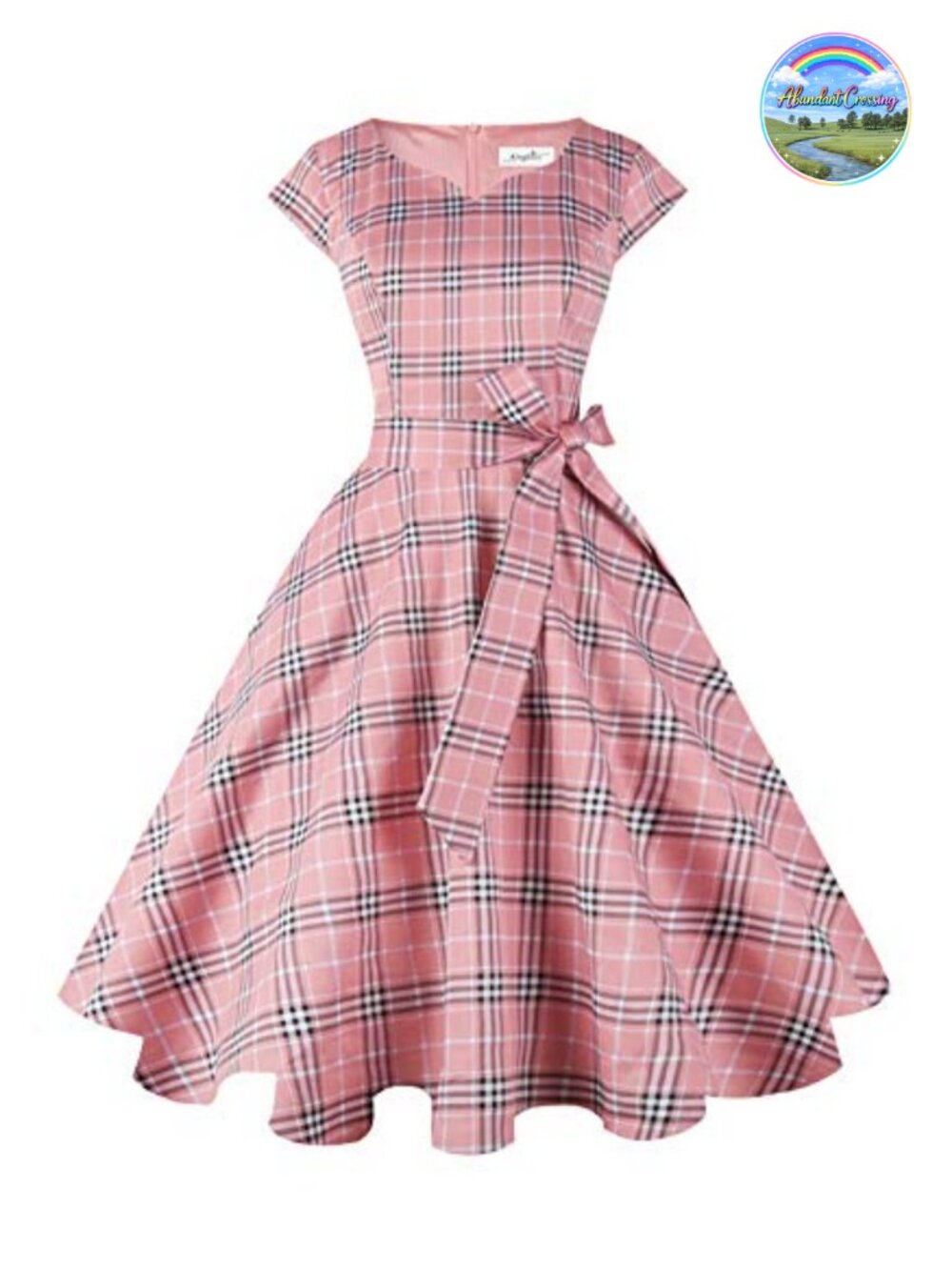 Vintage 1950s Swing Dress Sweetheart Neck A-Line Cocktail Party Dress